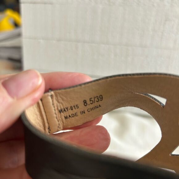 CL by Chinese Laundry Way-015 Black Preforated Lace Up Block Heel 8.5 - Picture 8 of 9